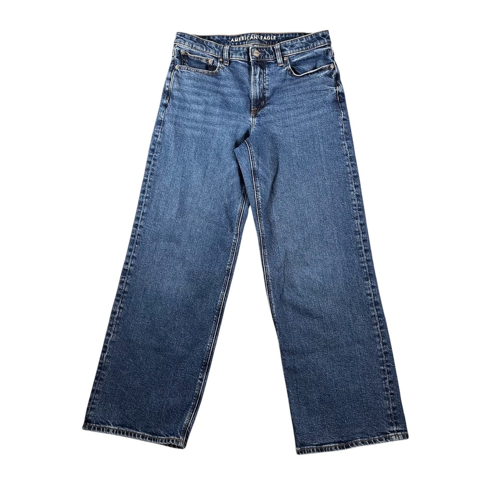 American Eagle Stovepipe Jeans Womens Size 6 Regular Stretch Wide Leg‎ Denim